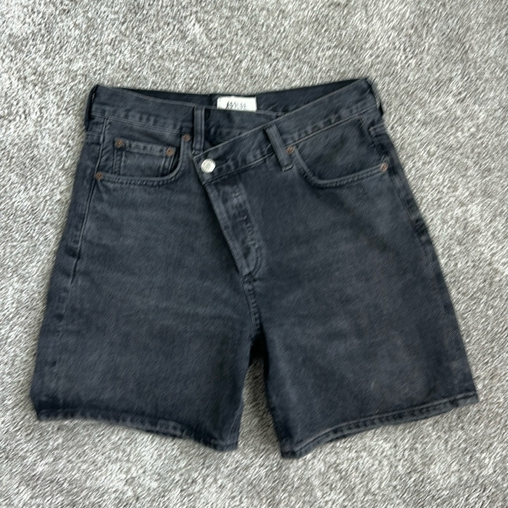 Agolde Criss Cross Denim Shorts (Size 25)